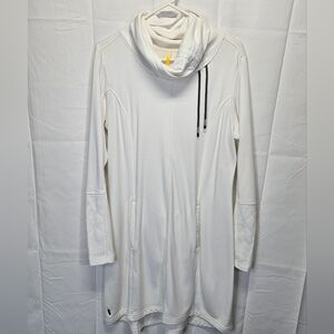 Lole Cream Cowl Neck Casual Knit Dress Sz XL, NWOT